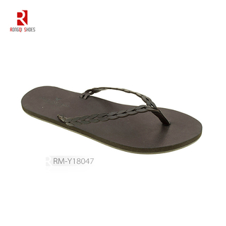 Wholesale Bohemia PU outsole beach slippers customized men flip flops